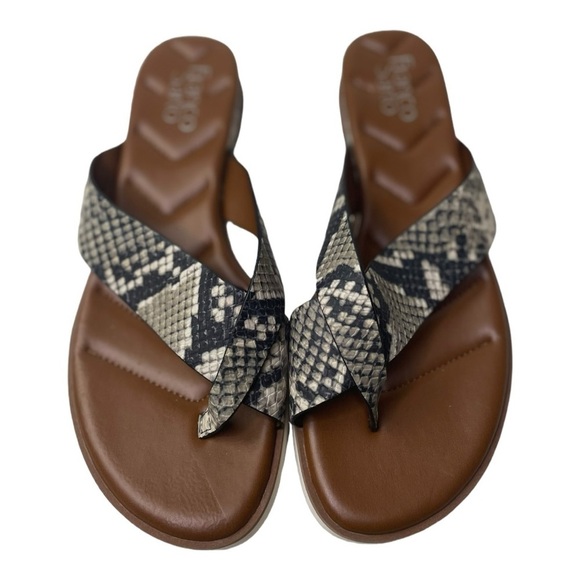Franco Sarto Darious Women’s Faux Snakeskin Sandals - Picture 3 of 9